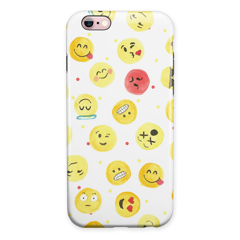 The All Over Emoji Pattern iPhone 6/6s or 6/6s Plus 2-Piece Hybrid INK-Fuzed Case