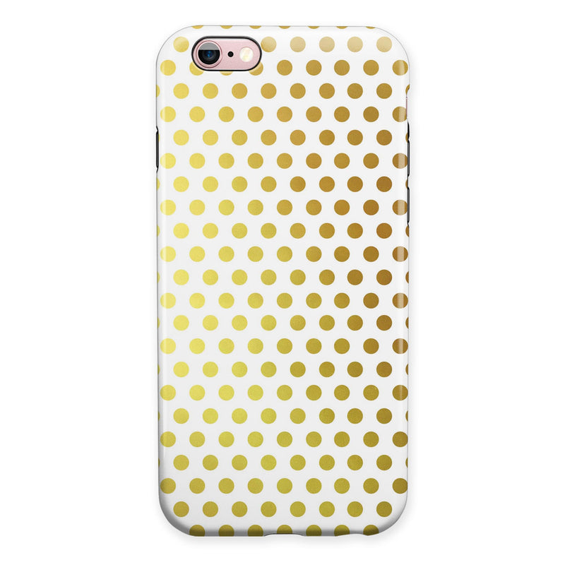 The All Over Golden Dot Pattern iPhone 6/6s or 6/6s Plus 2-Piece Hybrid INK-Fuzed Case