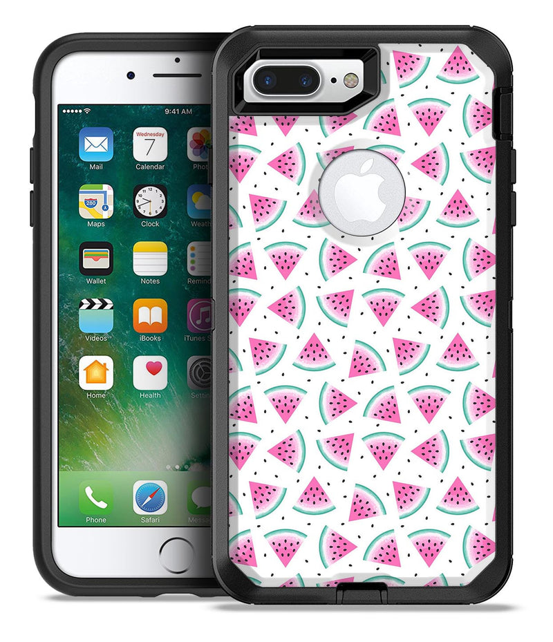 The All Over Watermelon Slice Pattern - iPhone 7 or 7 Plus Commuter Case Skin Kit