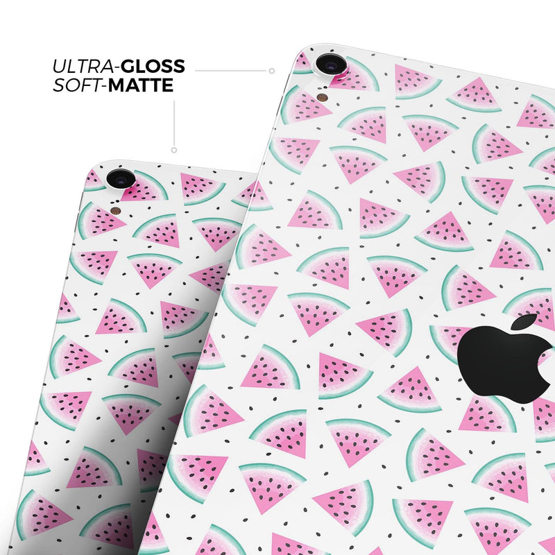 The All Over Watermelon Slice Pattern - Full Body Skin Decal for the Apple iPad Pro 12.9", 11", 10.5", 9.7", Air or Mini (All Models Available)