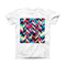 The Angled Colored Pattern ink-Fuzed Front Spot Graphic Unisex Soft-Fitted Tee Shirt