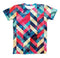 The Angled Colored Pattern ink-Fuzed Unisex All Over Full-Printed Fitted Tee Shirt