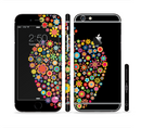 The Apple Icon Floral Collage Sectioned Skin Series for the Apple iPhone 6/6s