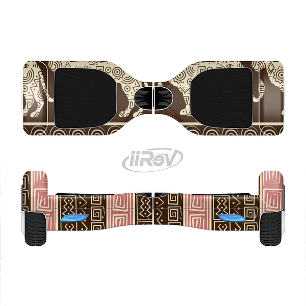 The Aztec Pink & Brown Lion Pattern Full-Body Skin Set for the Smart Drifting SuperCharged iiRov HoverBoard