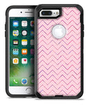 The Baby Pink Multicolored Chevron Patterns - iPhone 7 or 7 Plus Commuter Case Skin Kit