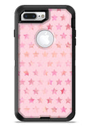 The Baby Pink Watercolor Stars - iPhone 7 or 7 Plus Commuter Case Skin Kit