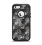The Back & White Abstract Swirl Pattern Apple iPhone 5-5s Otterbox Defender Case Skin Set