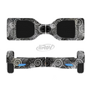 The Back & White Abstract Swirl Pattern Full-Body Skin Set for the Smart Drifting SuperCharged iiRov HoverBoard