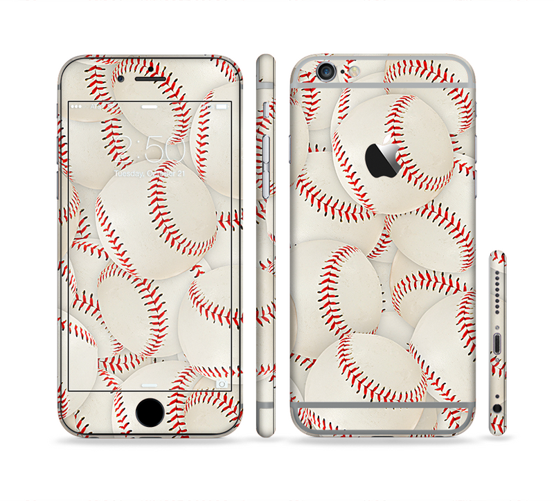 The Baseball Overlay Sectioned Skin Series for the Apple iPhone 6/6s