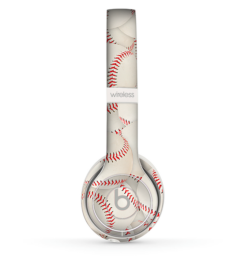 The Baseball Overlay Skin Set for the Beats by Dre Solo 2 Wireless Headphones