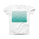 The Beach Hotel Wallpaper Waves ink-Fuzed Front Spot Graphic Unisex Soft-Fitted Tee Shirt