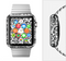 The Black Floral Delicate Pattern Full-Body Skin Set for the Apple Watch