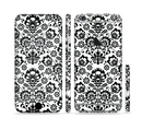 The Black Floral Delicate Pattern Sectioned Skin Series for the Apple iPhone 6/6s Plus