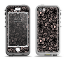 The Black Floral Lace Apple iPhone 5-5s LifeProof Nuud Case Skin Set