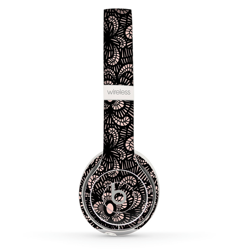 The Black Floral Lace Skin Set for the Beats by Dre Solo 2 Wireless Headphones