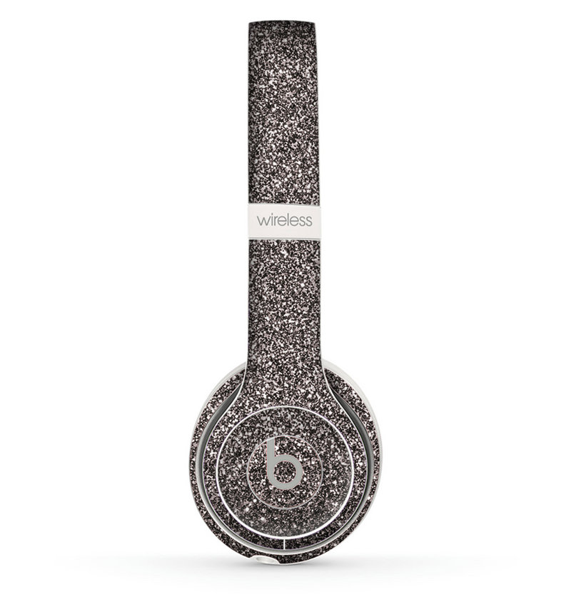 The Black Glitter Ultra Metallic Skin Set for the Beats by Dre Solo 2 Wireless Headphones