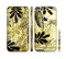 The Black & Gold Grunge Leaf Surface Sectioned Skin Series for the Apple iPhone 6/6s Plus