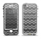 The Black Gradient Layered Chevron Apple iPhone 5-5s LifeProof Nuud Case Skin Set