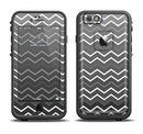 The Black Gradient Layered Chevron Apple iPhone 6/6s LifeProof Fre Case Skin Set