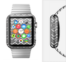 The Black Gradient Layered Chevron Full-Body Skin Set for the Apple Watch