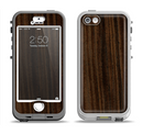 The Black Grained Walnut Wood Apple iPhone 5-5s LifeProof Nuud Case Skin Set
