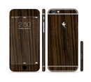The Black Grained Walnut Wood Sectioned Skin Series for the Apple iPhone 6/6s