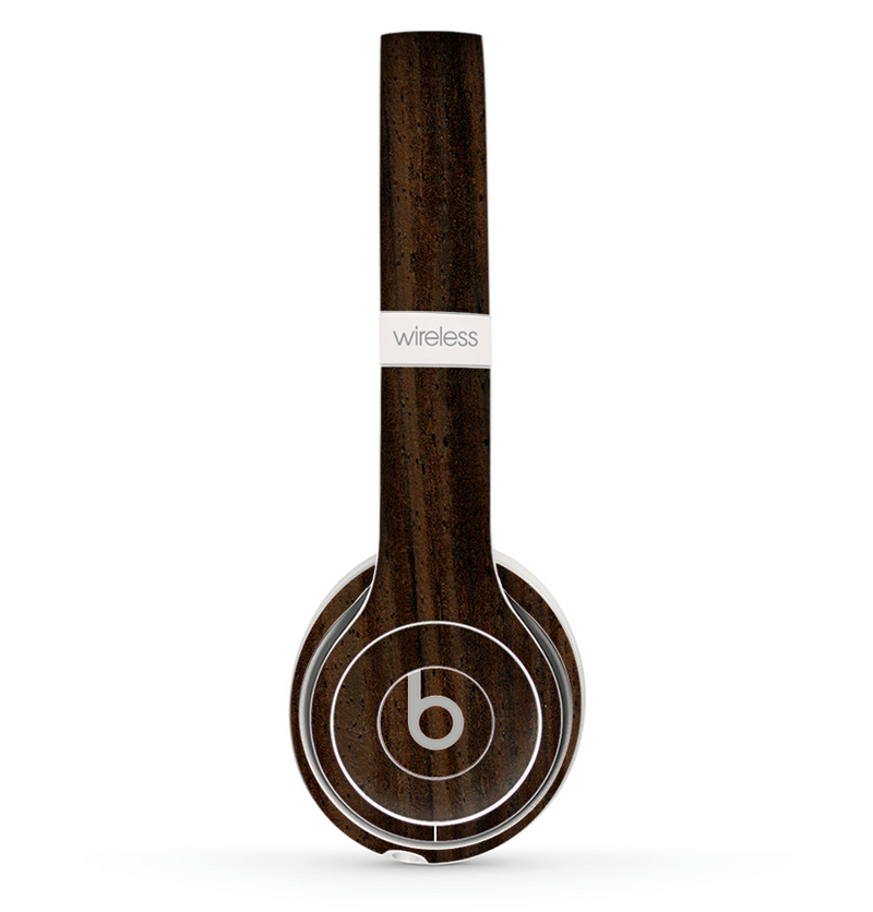 The Black Grained Walnut Wood Skin Set for the Beats by Dre Solo 2 Wireless Headphones