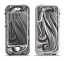 The Black & Gray Monochrome Pattern Apple iPhone 5-5s LifeProof Nuud Case Skin Set