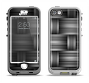 The Black & Gray Woven HD Pattern Apple iPhone 5-5s LifeProof Nuud Case Skin Set