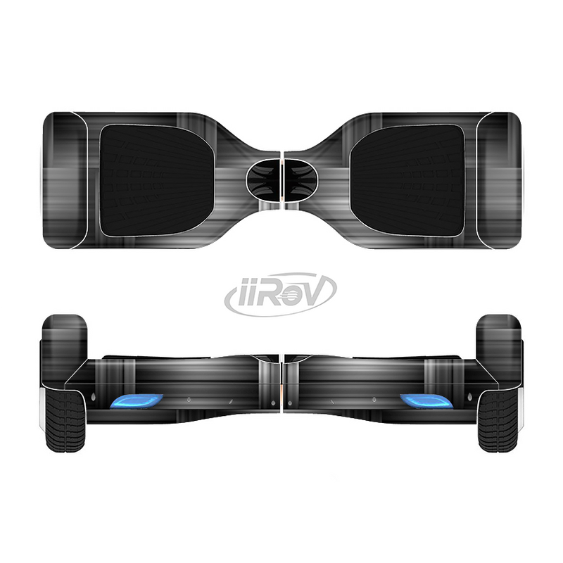 The Black & Gray Woven HD Pattern Full-Body Skin Set for the Smart Drifting SuperCharged iiRov HoverBoard