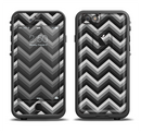 The Black Grayscale Layered Chevron Apple iPhone 6/6s LifeProof Fre Case Skin Set