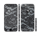 The Black Lace Texture Sectioned Skin Series for the Apple iPhone 6/6s Plus