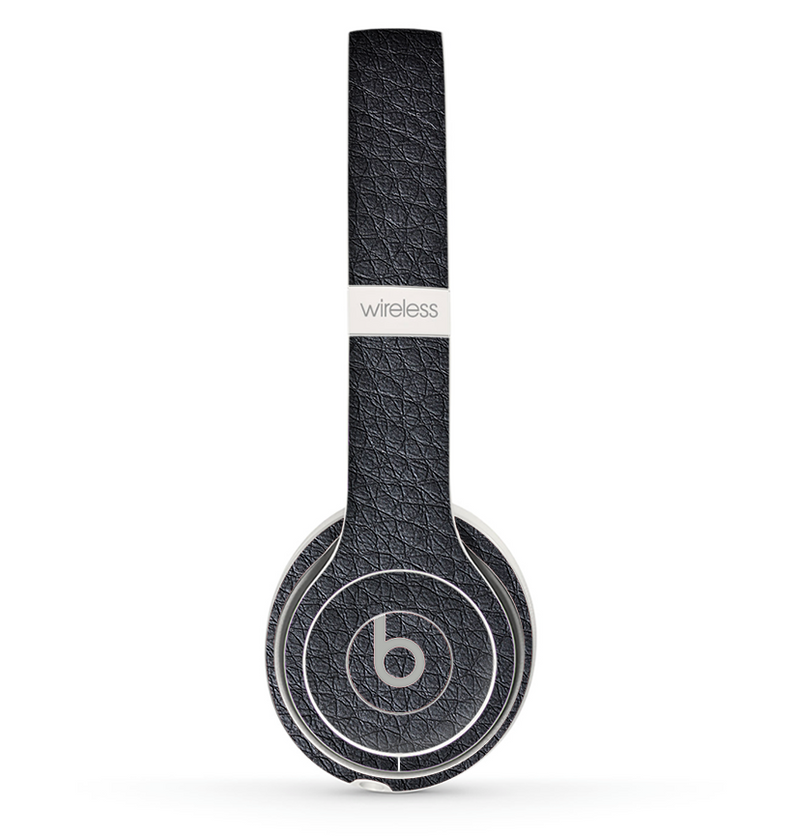 The Black Leather Skin Set for the Beats by Dre Solo 2 Wireless Headphones