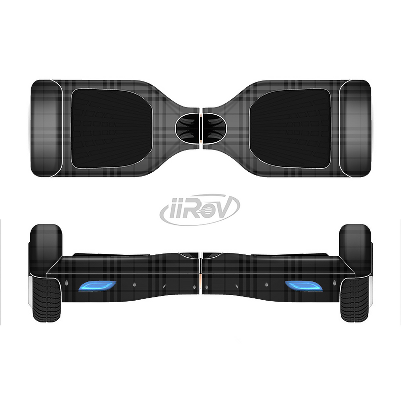 The Black Luxury Plaid Full-Body Skin Set for the Smart Drifting SuperCharged iiRov HoverBoard