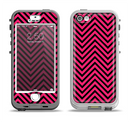 The Black & Pink Sharp Chevron Pattern Apple iPhone 5-5s LifeProof Nuud Case Skin Set