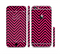 The Black & Pink Sharp Chevron Pattern Sectioned Skin Series for the Apple iPhone 6/6s