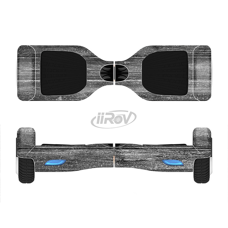 The Black Planks of Wood Full-Body Skin Set for the Smart Drifting SuperCharged iiRov HoverBoard