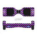 The Black & Purple Chevron Pattern Full-Body Skin Set for the Smart Drifting SuperCharged iiRov HoverBoard