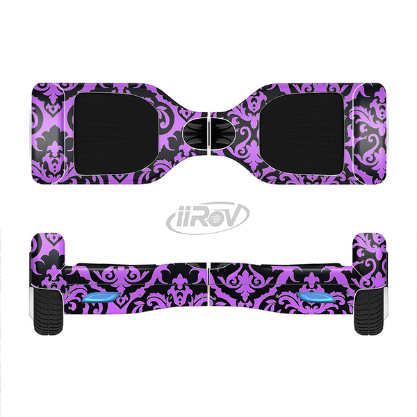 The Black & Purple Delicate Pattern Full-Body Skin Set for the Smart Drifting SuperCharged iiRov HoverBoard