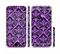 The Black & Purple Delicate Pattern Sectioned Skin Series for the Apple iPhone 6/6s