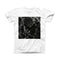 The Black Scratched Marble ink-Fuzed Front Spot Graphic Unisex Soft-Fitted Tee Shirt