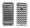 The Black & White Chevron Pattern Apple iPhone 5-5s LifeProof Fre Case Skin Set