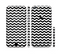 The Black & White Chevron Pattern V2 Sectioned Skin Series for the Apple iPhone 6/6s Plus
