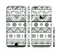 The Black & White Floral Aztec Pattern Sectioned Skin Series for the Apple iPhone 6/6s Plus