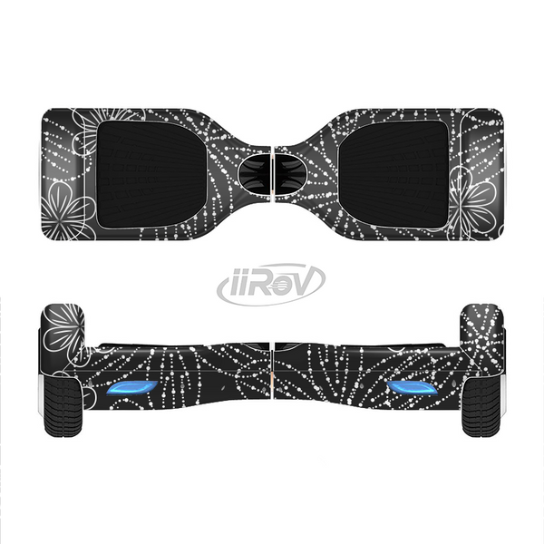 The Black & White Floral Lace Full-Body Skin Set for the Smart Drifting SuperCharged iiRov HoverBoard