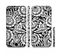 The Black & White Mirrored Floral Pattern V2 Sectioned Skin Series for the Apple iPhone 6/6s Plus