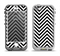 The Black & White Sharp Chevron Pattern Apple iPhone 5-5s LifeProof Nuud Case Skin Set