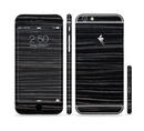 The Black Wood Texture Sectioned Skin Series for the Apple iPhone 6/6s