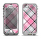 The Black and Pink Layered Plaid V5 Apple iPhone 5-5s LifeProof Nuud Case Skin Set