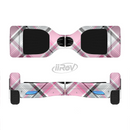 The Black and Pink Layered Plaid V5 Full-Body Skin Set for the Smart Drifting SuperCharged iiRov HoverBoard